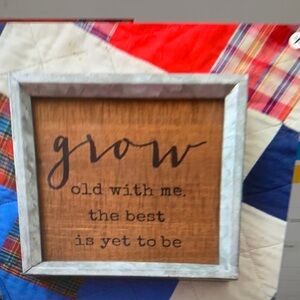 Wooden Wall Art with Inspirational Quote